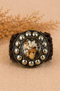 Wide SATU dark brown leather belt