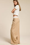 Minimalistic Contrast Waistband Pleated Trouser Pants