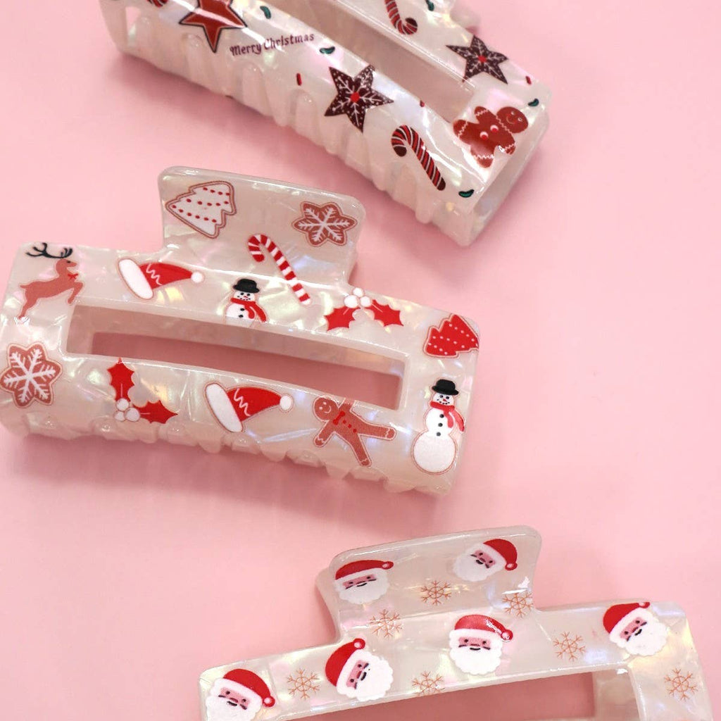 Holly Holiday Claw Clip