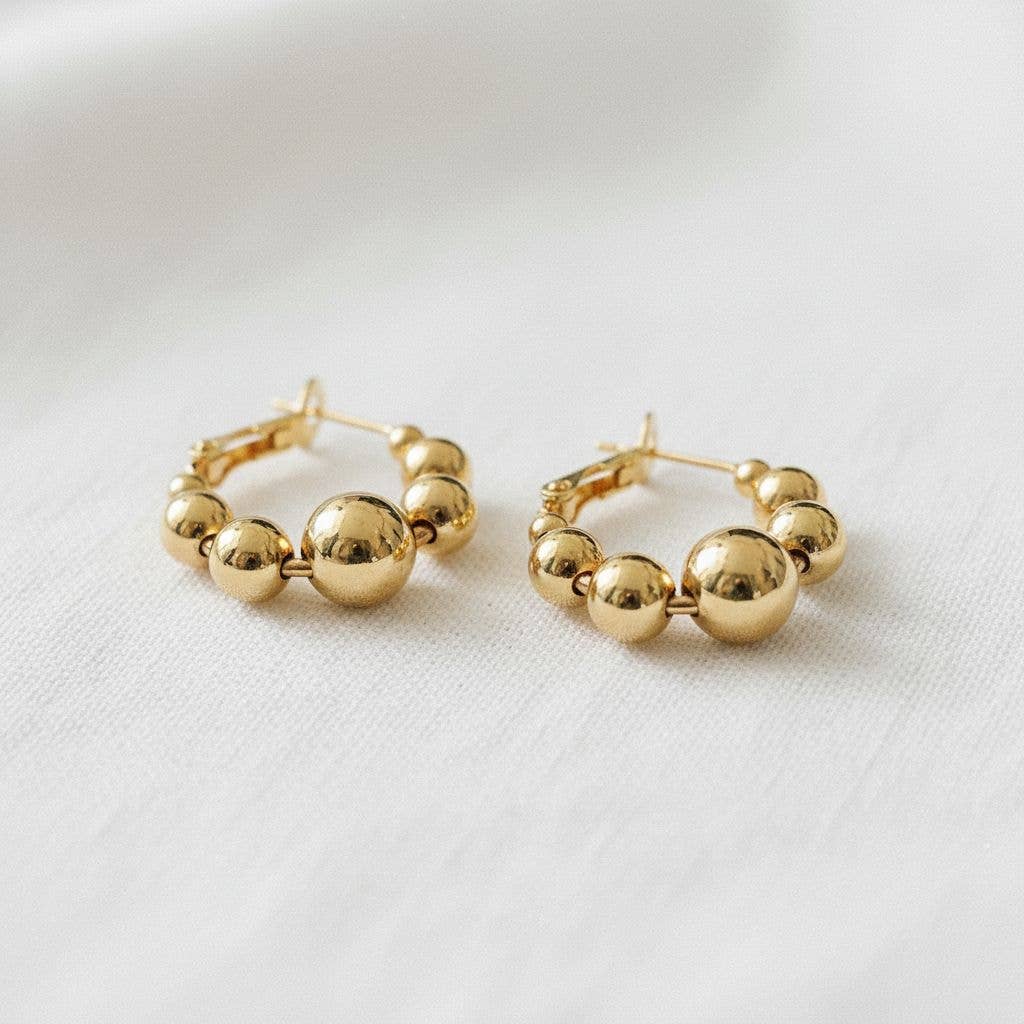 Geometric Round Hoop Earrings Collection