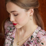 Gold Sweetheart Hoops