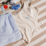 Freshwater Fish Ribbed Racer Tank