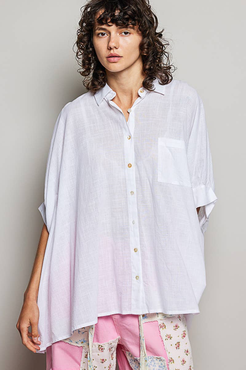 Half Sleeve Cotton Roomy Fit Casual Shirt