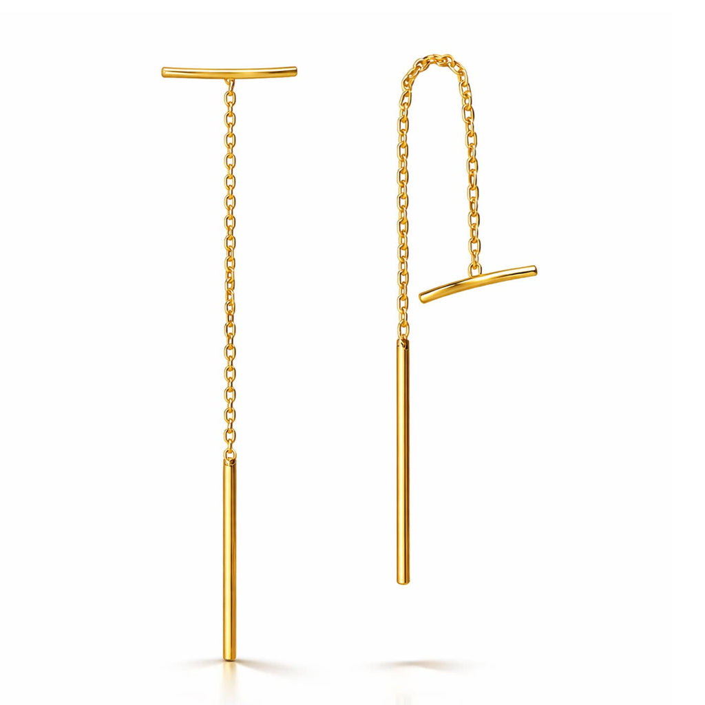 Simple Curved Bar Threader Earrings