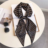 Skinny Silk Scarf for Hair, Neck or Bag Wrap_CWASC1512🎗️