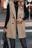 Sleeveless Lapel Blazer Long Coat GSS120