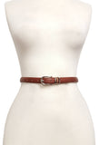 Classic Skinny Silver Buckle Belt