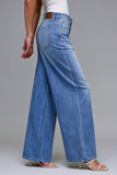 Medium Wash Clean Super Soft 33" Inseam Wide leg