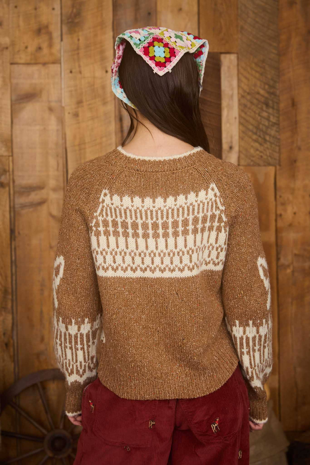 Swan Jacquard Cardigan