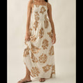 Floral Smocked Open-Back Maxi Dress