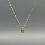 Gold Block Letter Necklace