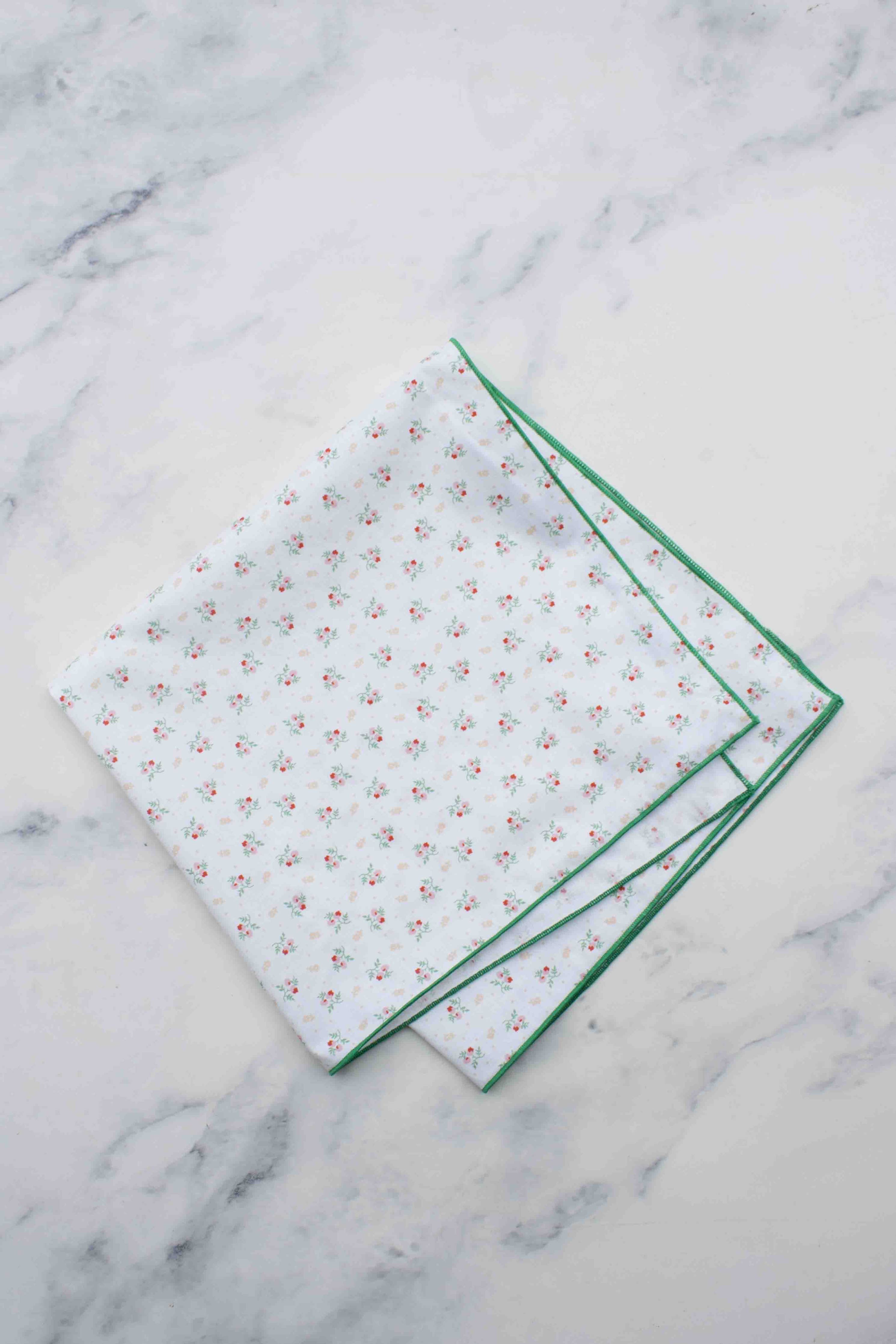 Mini Rosebud Cotton Square Scarf