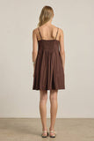 Chocolate Smocked Bodice Cami Mini Dress