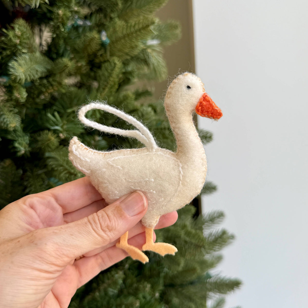 Goose Wool Christmas Ornament