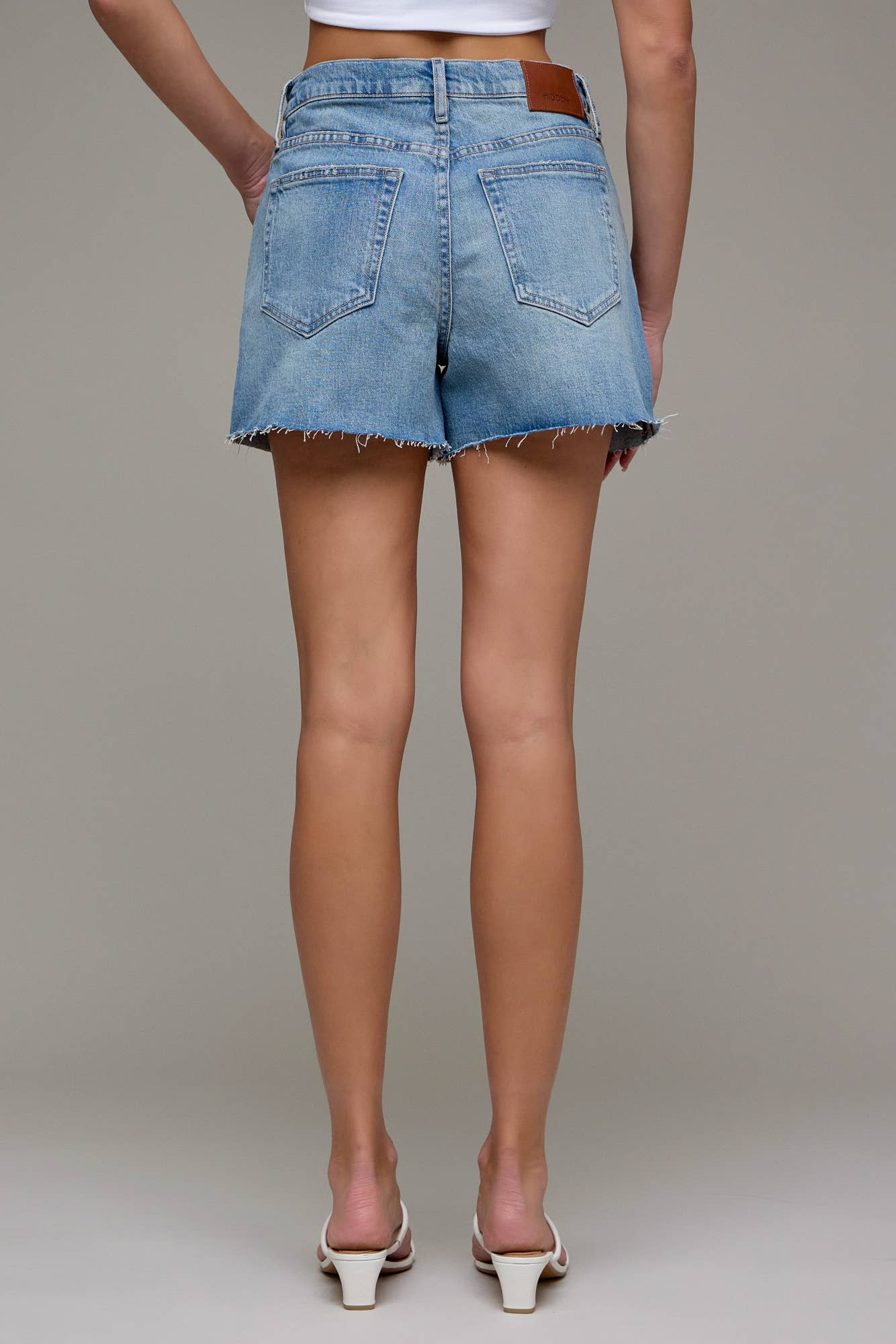 Medium Wash Classic 4in A Line Shorts