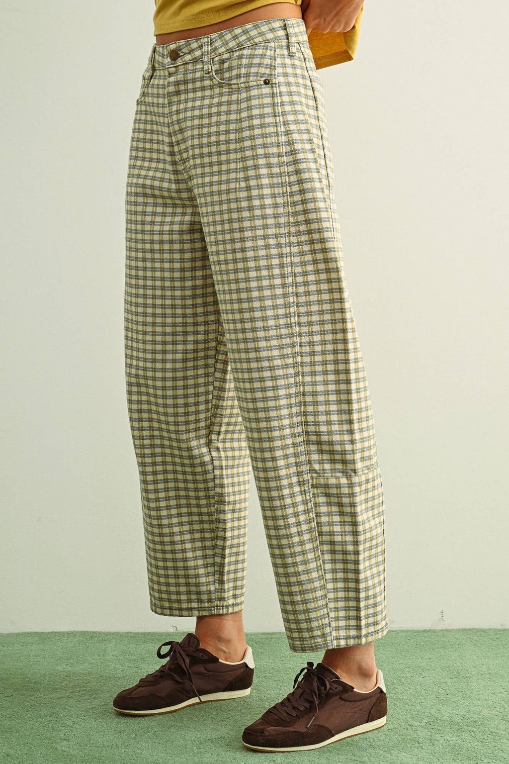 Mini Checker Barrel Pants - 6 Colors