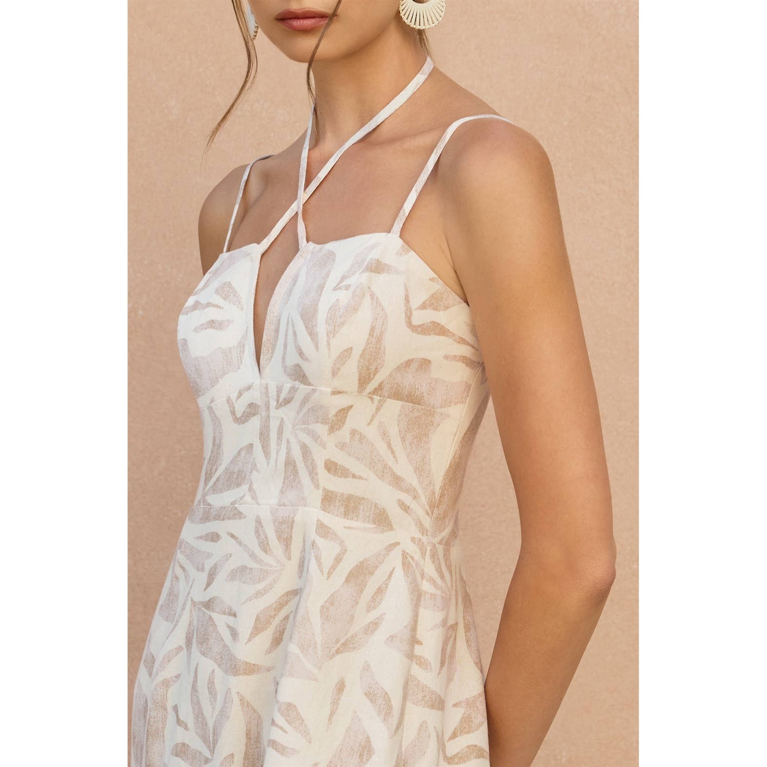 Driftwood Dreams V Cut Sleeveless Maxi Dress