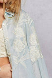 Flora Embroidered Scalloped Top