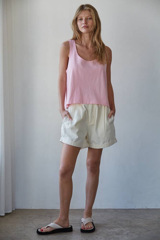 Cotton Scoop Neck Tank Top 4 Colors