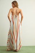 BAELYNN MULTI COLOR WIDE STRIPE DRESS