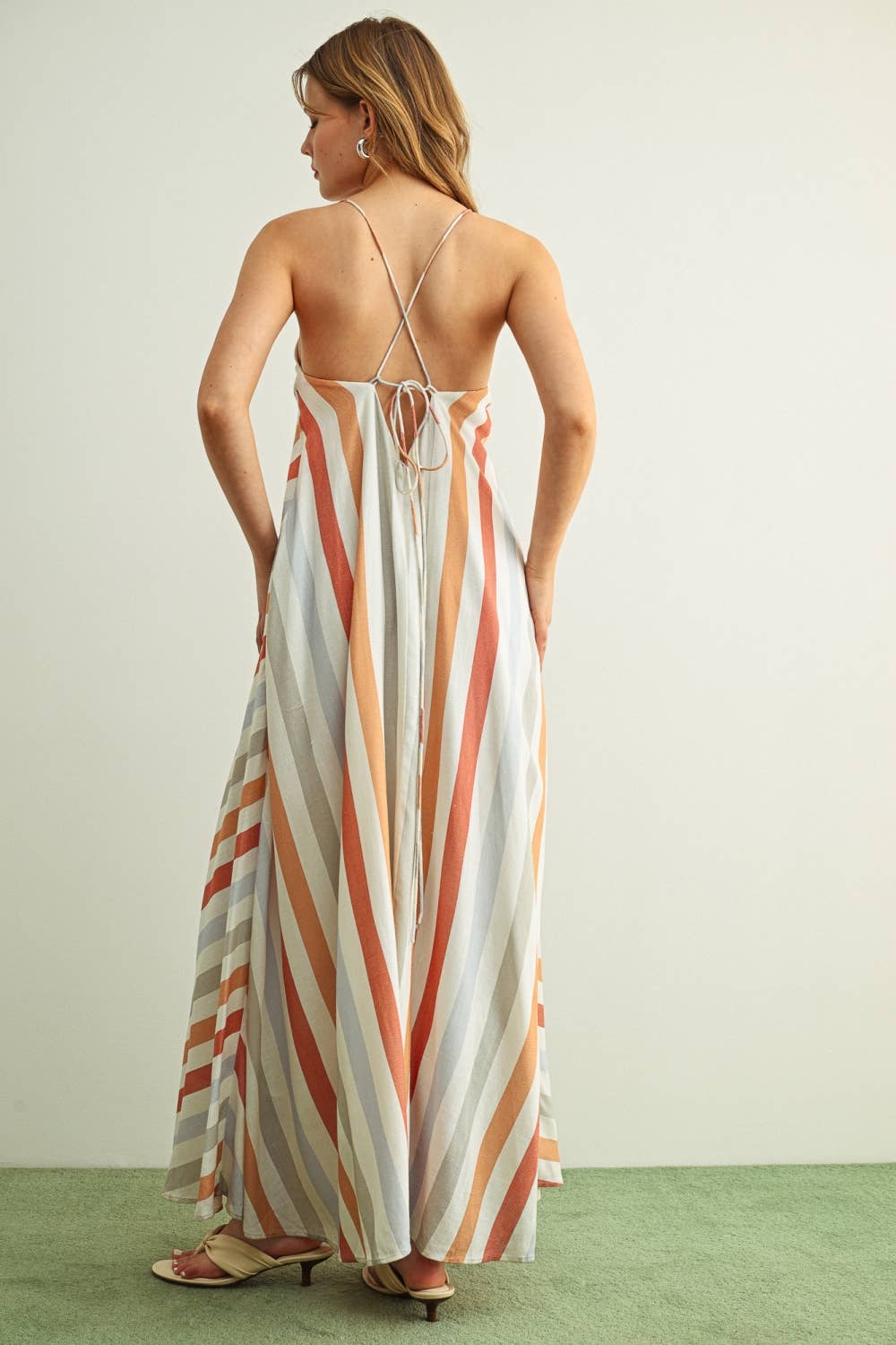 BAELYNN MULTI COLOR WIDE STRIPE DRESS