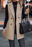 Sleeveless Lapel Blazer Long Coat GSS120
