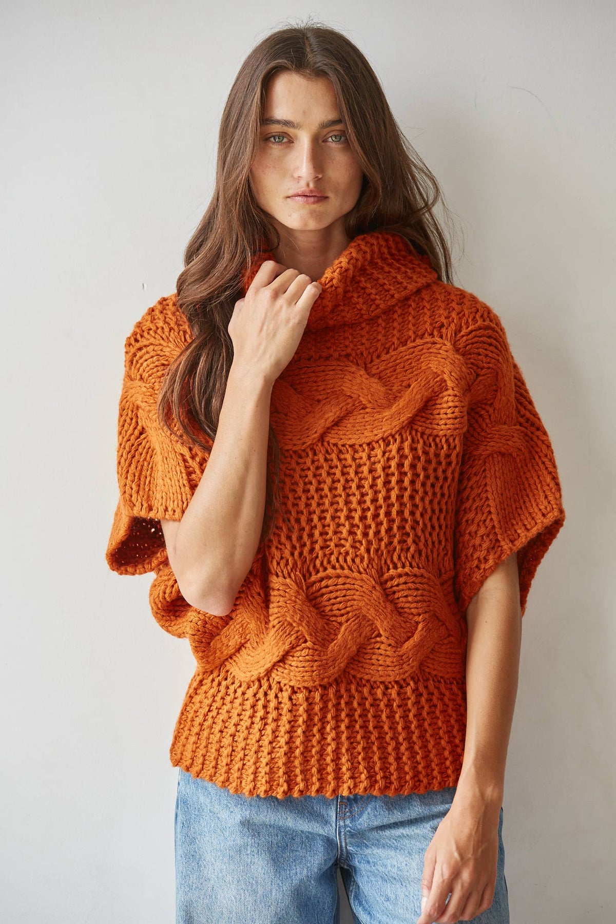 Greta Cable Knit Turtleneck