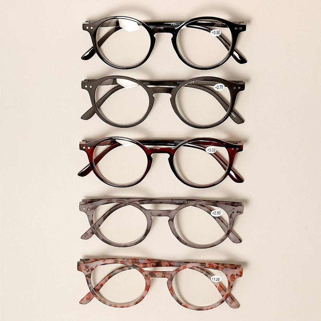 Unisex Camo Pattern Round Reading Glasses