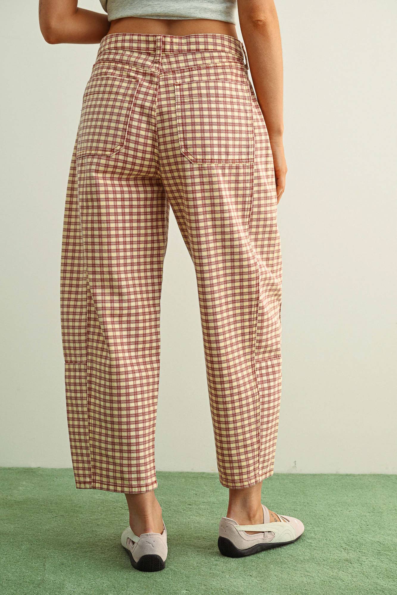 Mini Checker Barrel Pants - 6 Colors