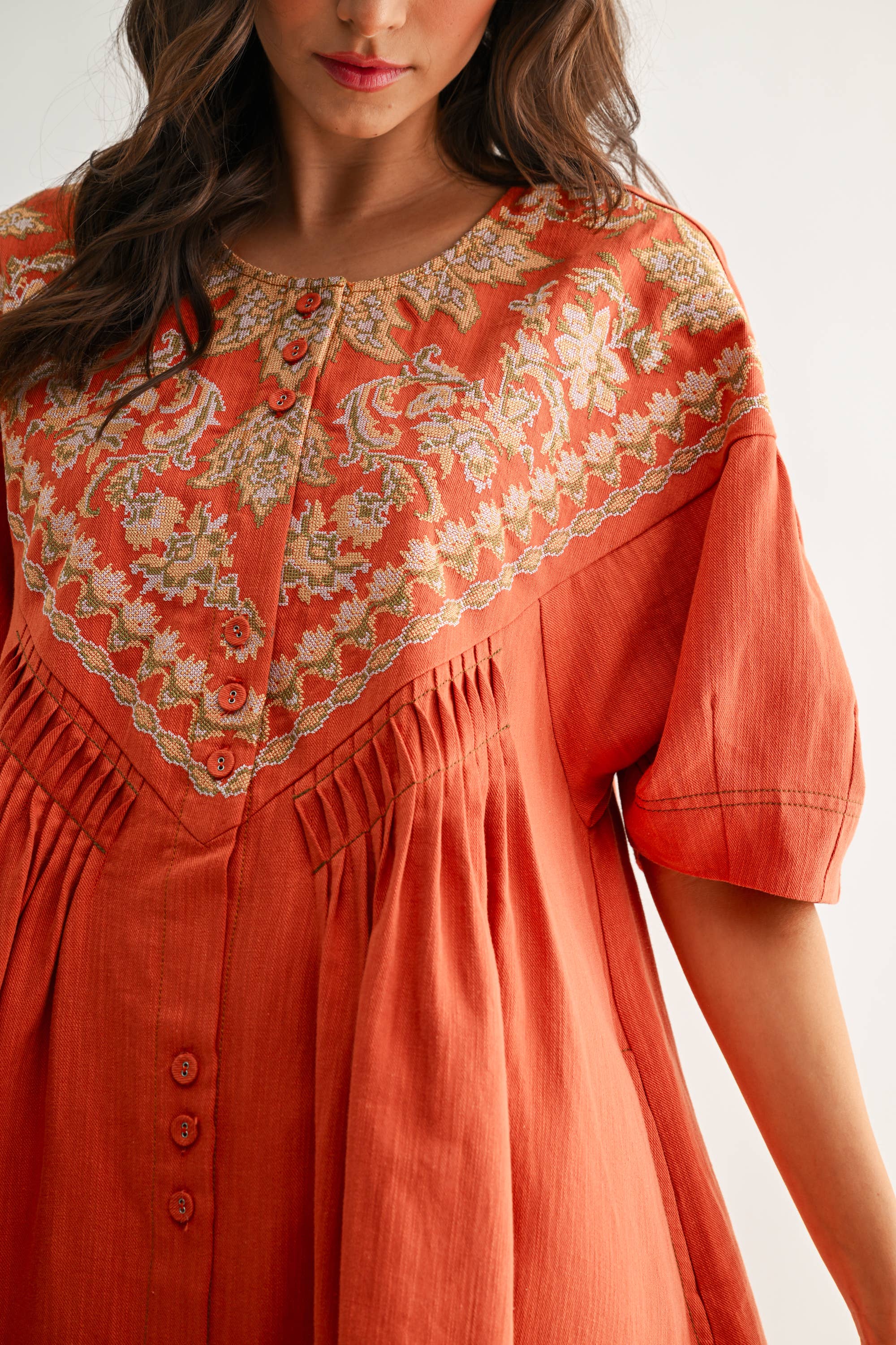 Embroidered Linen Tunic Dress East Of These Embroidered Linen Tunic Dress East Of These