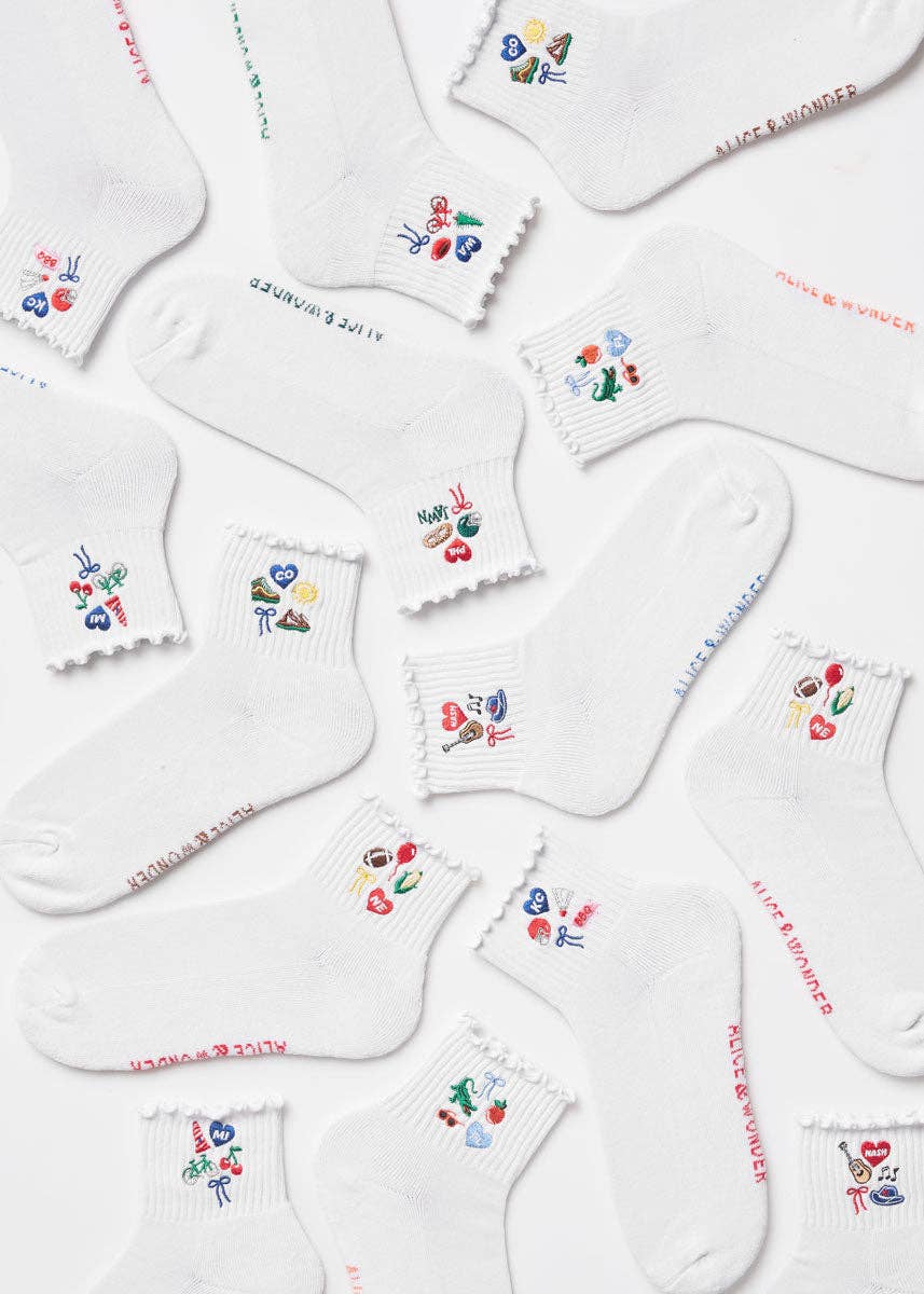 Florida Icons Ruffle Sock