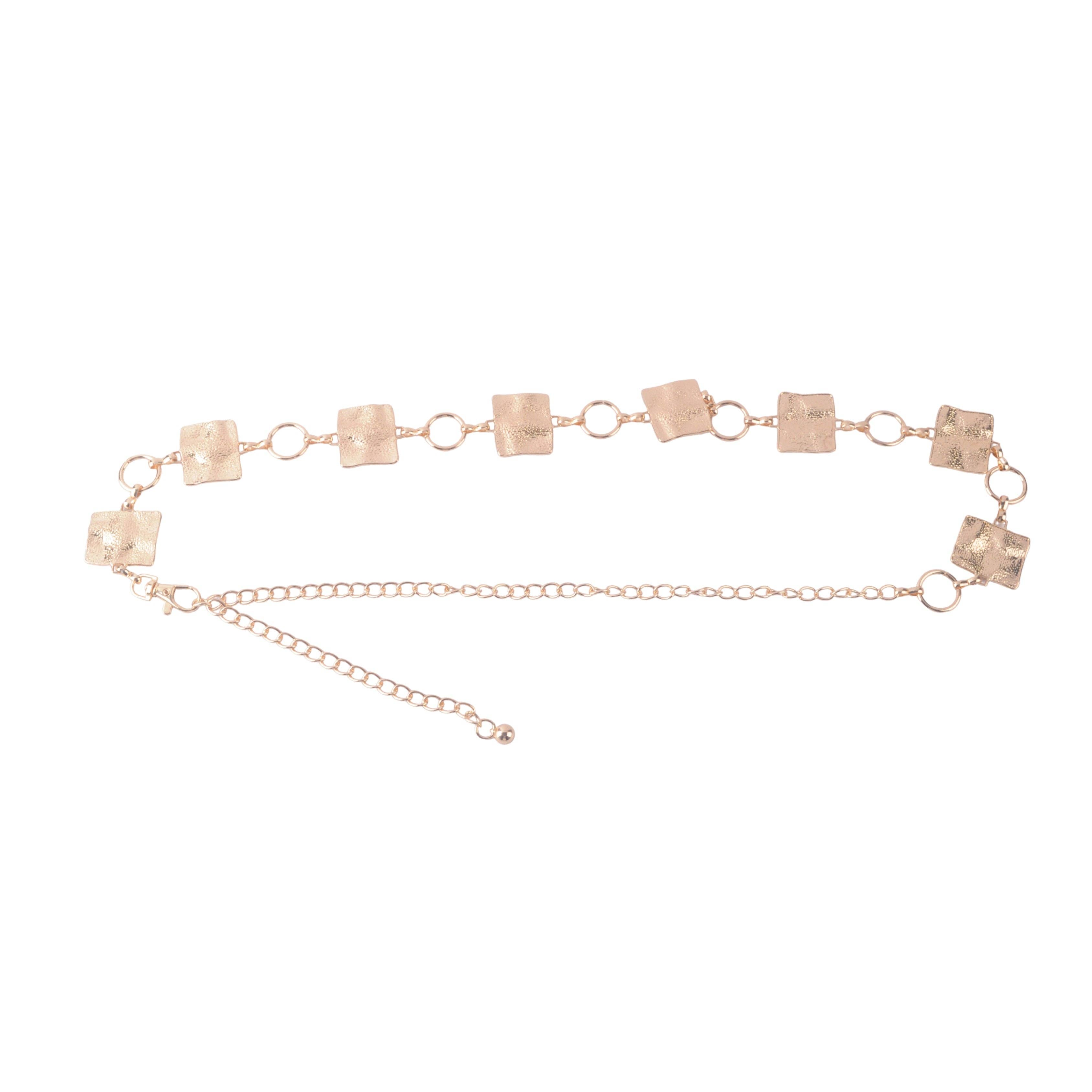 Natural Gold Square Chain Belt