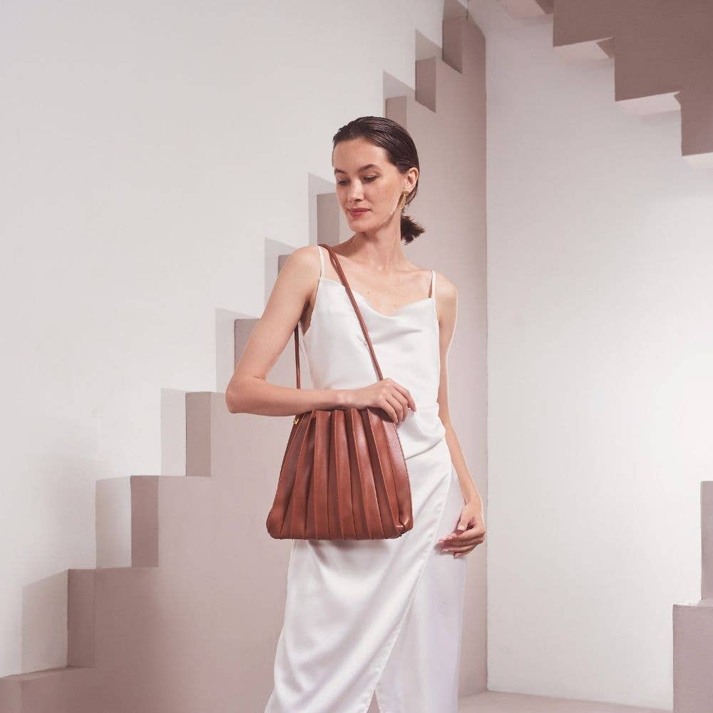 Carrie Saddle Pleated Vegan Shoulder Bag Pre-Order 4/30