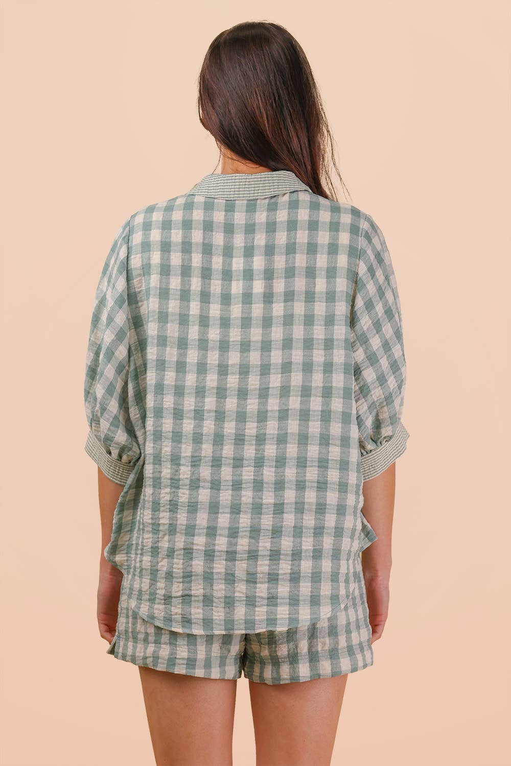 Checkered Drawstring Shorts