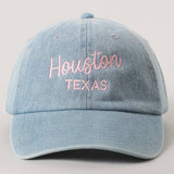 Custom Denim Embroidered Hat – Your City & State Design