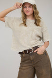 WASHED RIBBED SHORT SLEEVE TEE WITH POCKET (PRE-ORDER)