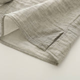 Gingham Soft Muslin Cotton Button-Down cap sleeve blouse