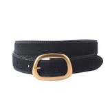 Suede Belt with Organic Shape Buckle | Everyday accessory