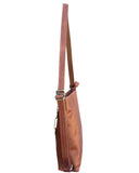 Waxed oil cowhide leather crossbody backpack
