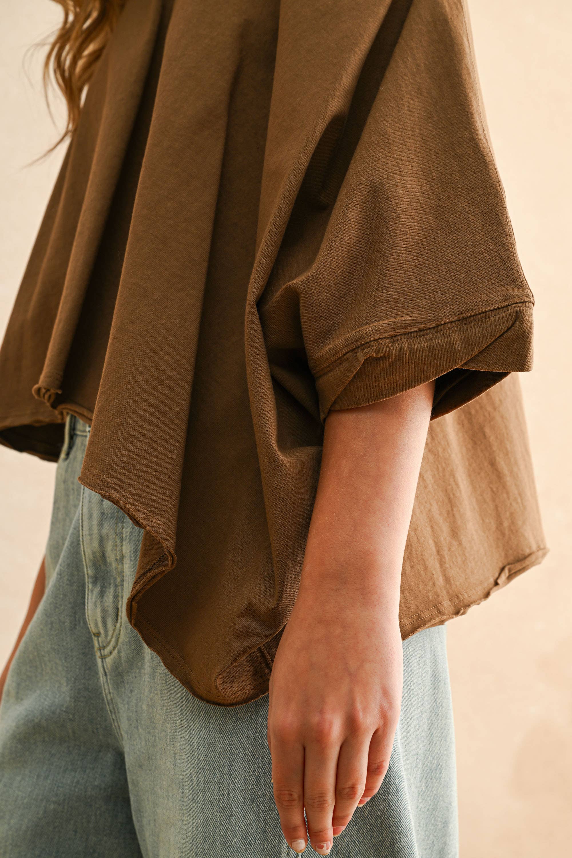 BYE AND WASH OVERSIZED TOP