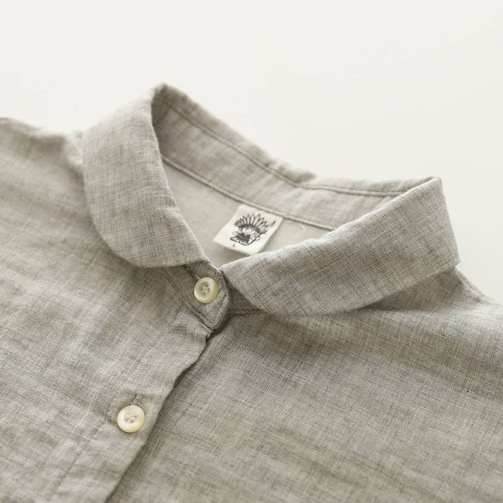Gingham Soft Muslin Cotton Button-Down cap sleeve blouse