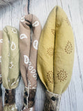 Earth Tones Hand Dyed Bandanas