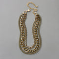 David Aubrey Multi strand brass ox chain necklace