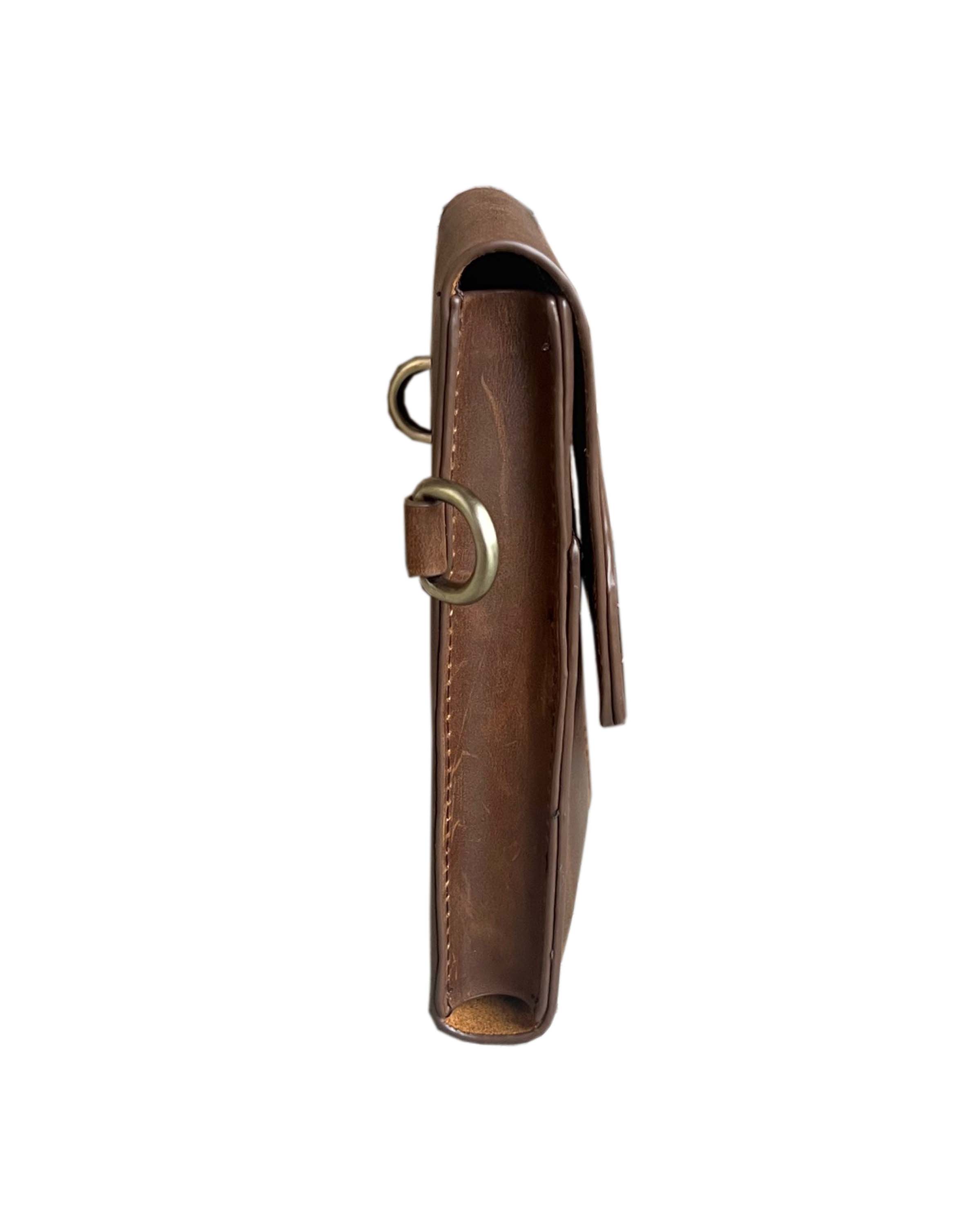 Vintage leather phone bag mini crossbody