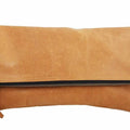 Foldover Leather Clutch