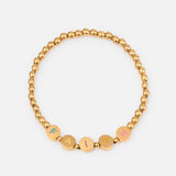 Gold Faith Letter Bracelet- Lg
