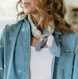 Flutterby Bandana | Bloom Field - Blue Floral