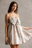 Jacquard Bow Mini Dress
