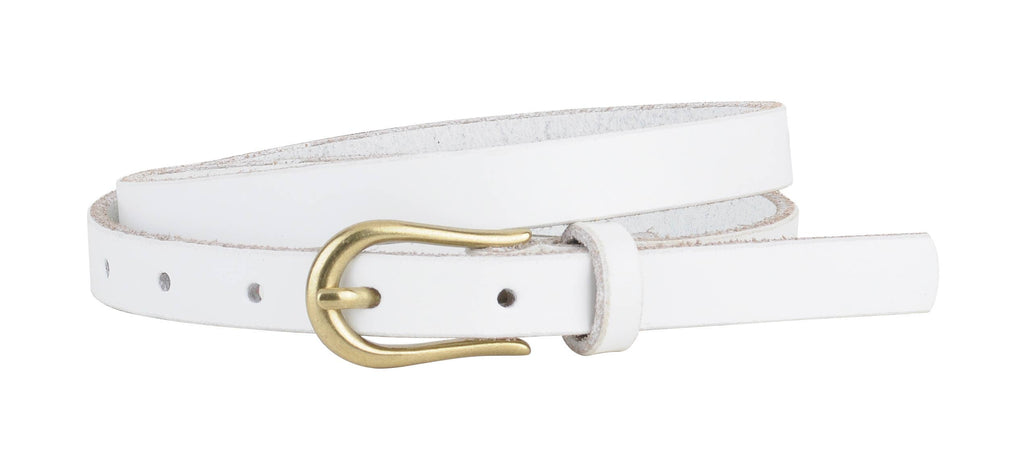 Basic Skinny Equestrian Buckle Leather Belt