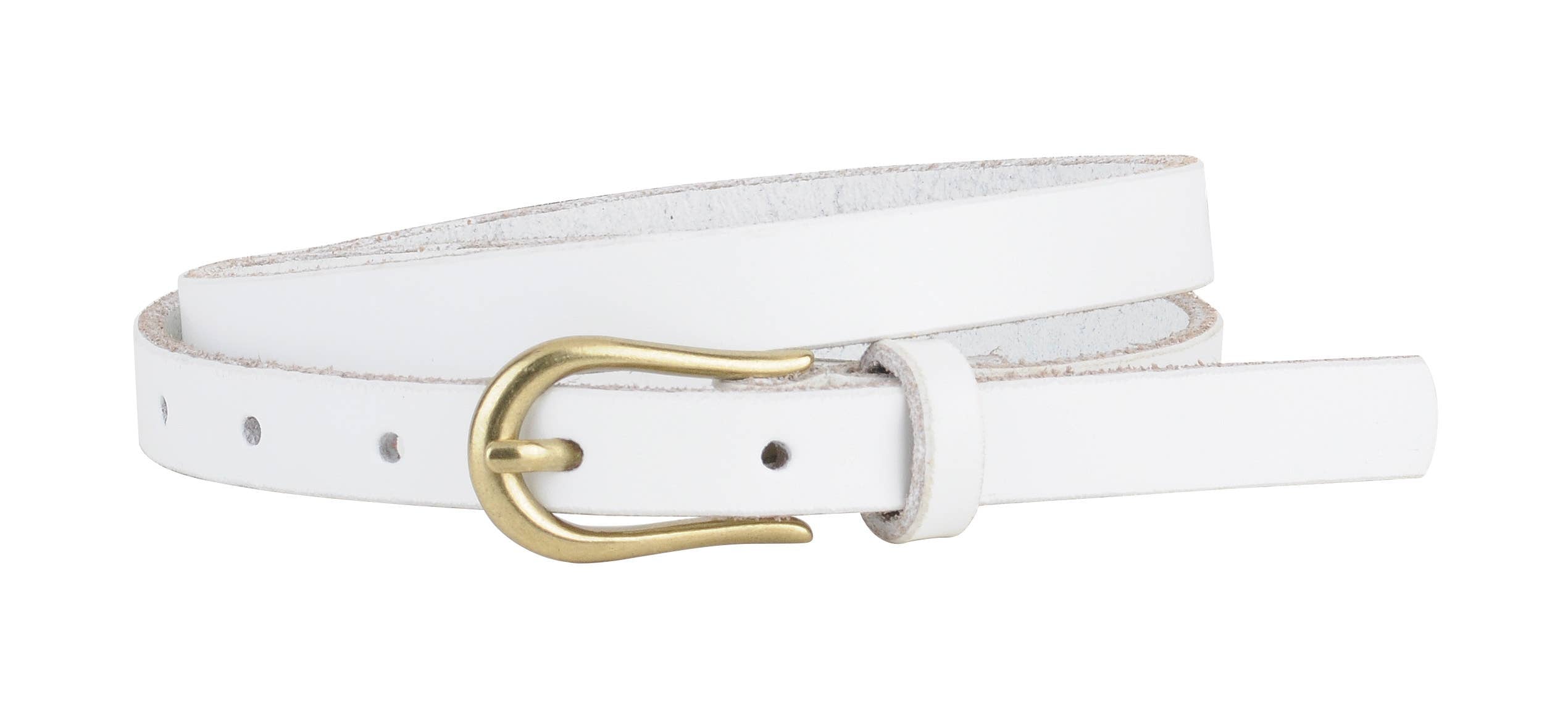 Basic Skinny Equestrian Buckle Leather Belt